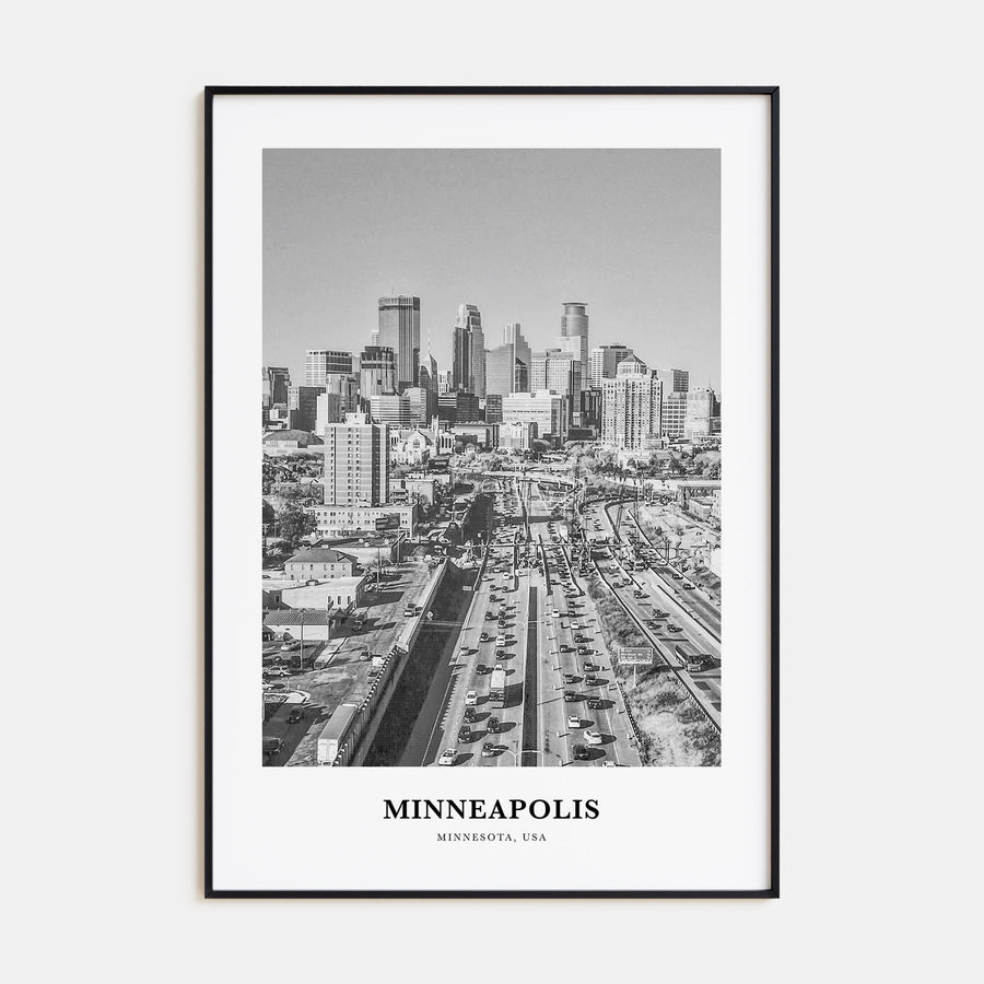 Minneapolis Portrait B&W No 3 Poster