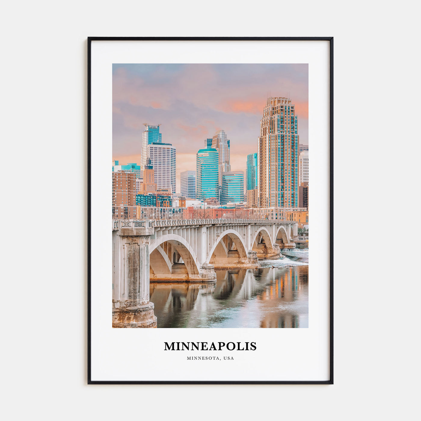 Minneapolis Portrait Color No 2 Poster
