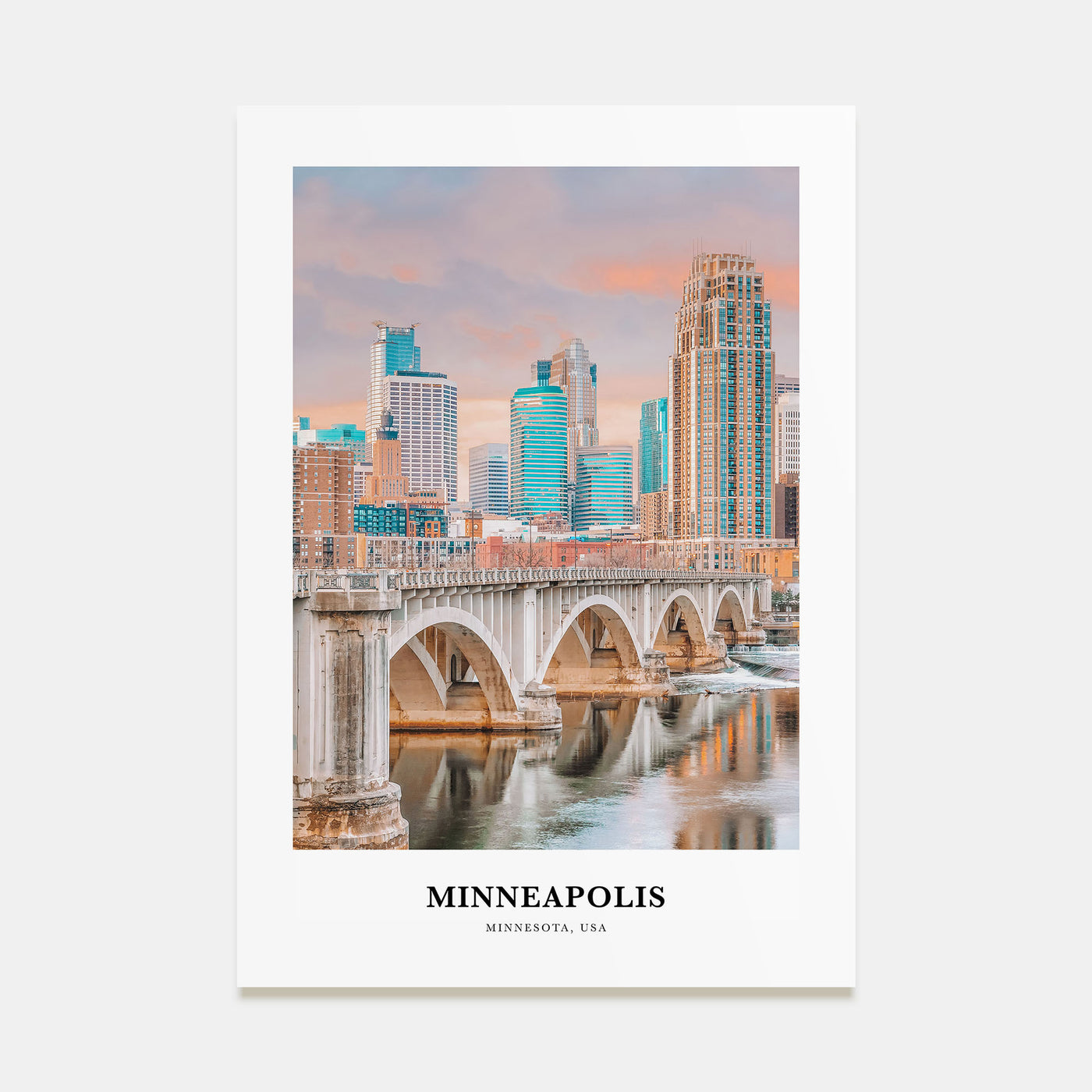 Minneapolis Portrait Color No 2 Poster