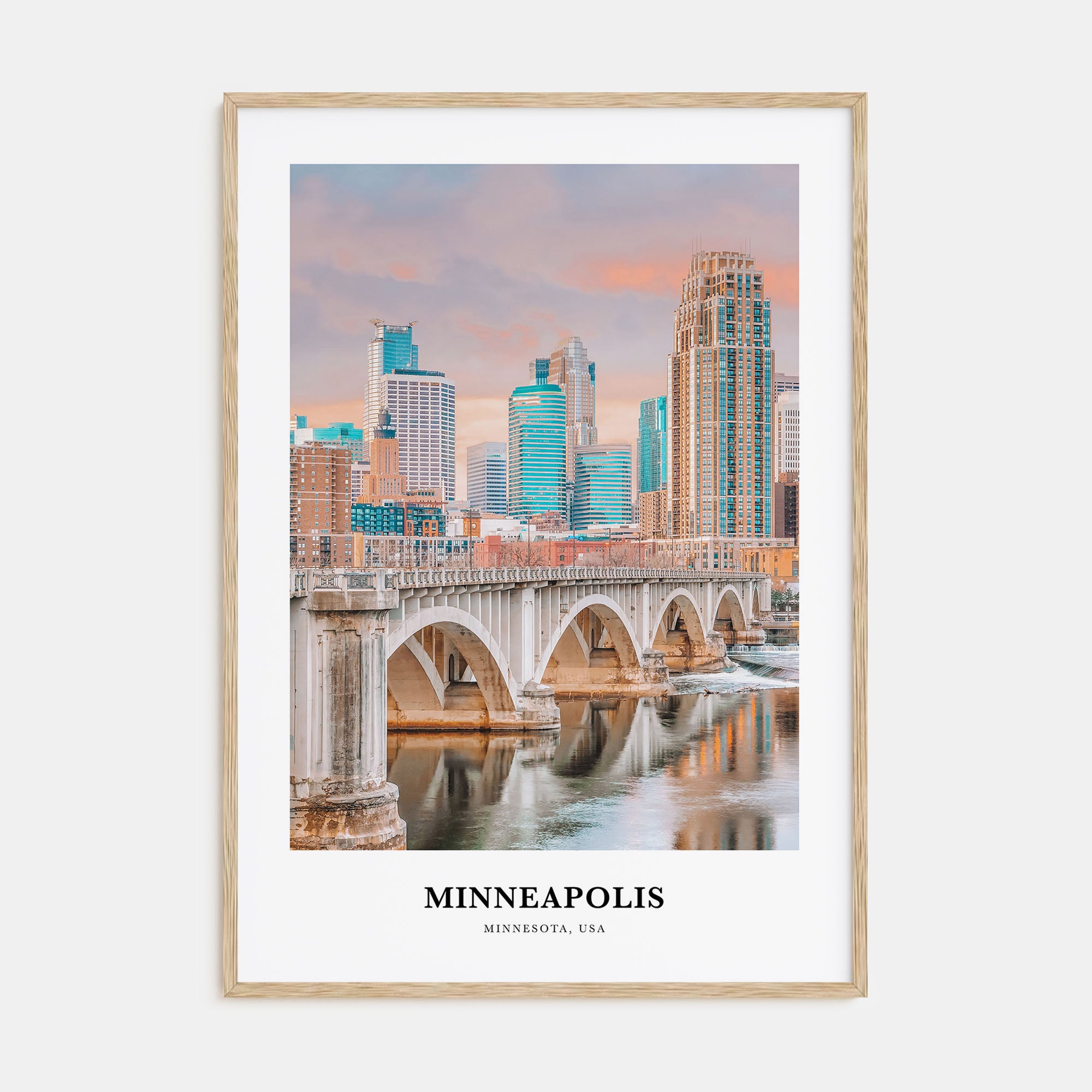 Minneapolis Portrait Color No 2 Poster