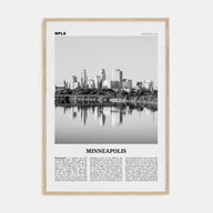 Minneapolis Travel B&W No 1 Poster