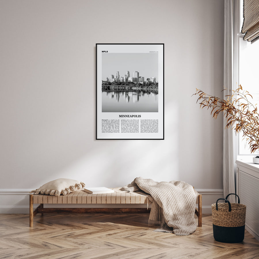 Minneapolis Travel B&W No 1 Poster