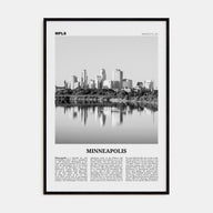 Minneapolis Travel B&W No 1 Poster