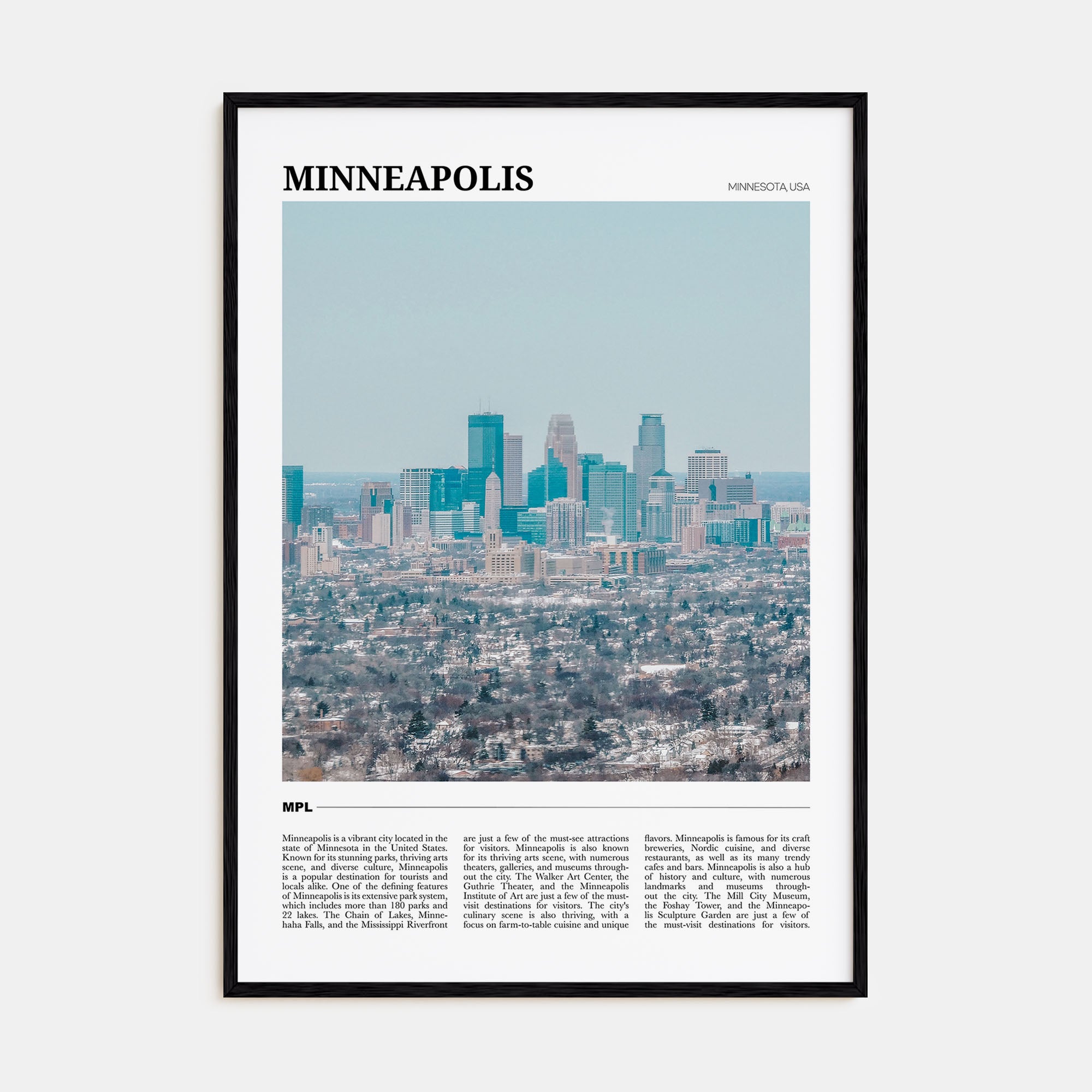 Minneapolis Travel Color No 1 Poster