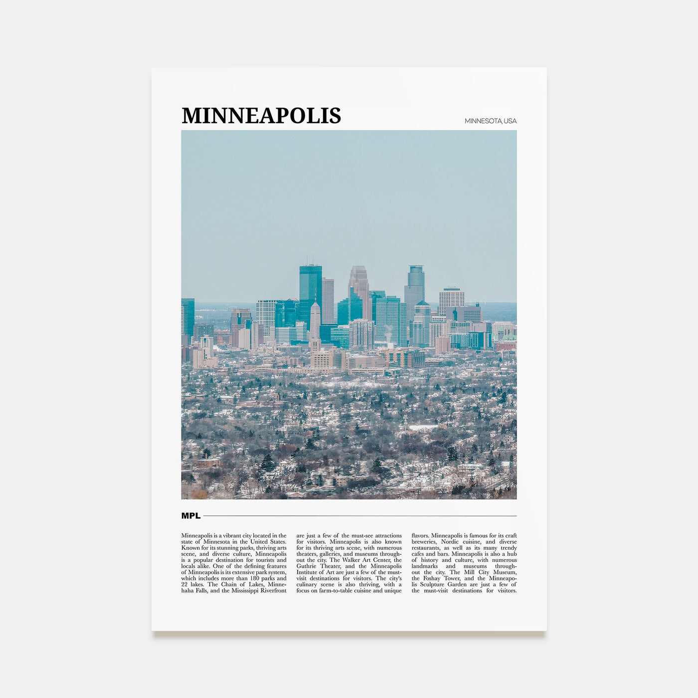 Minneapolis Travel Color No 1 Poster