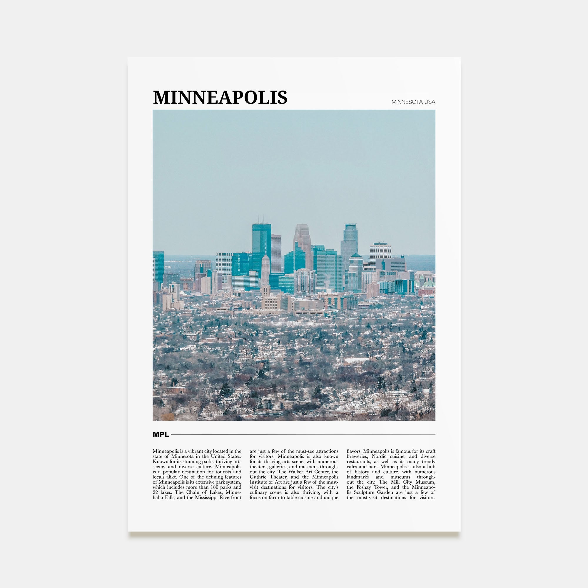 Minneapolis Travel Color No 1 Poster