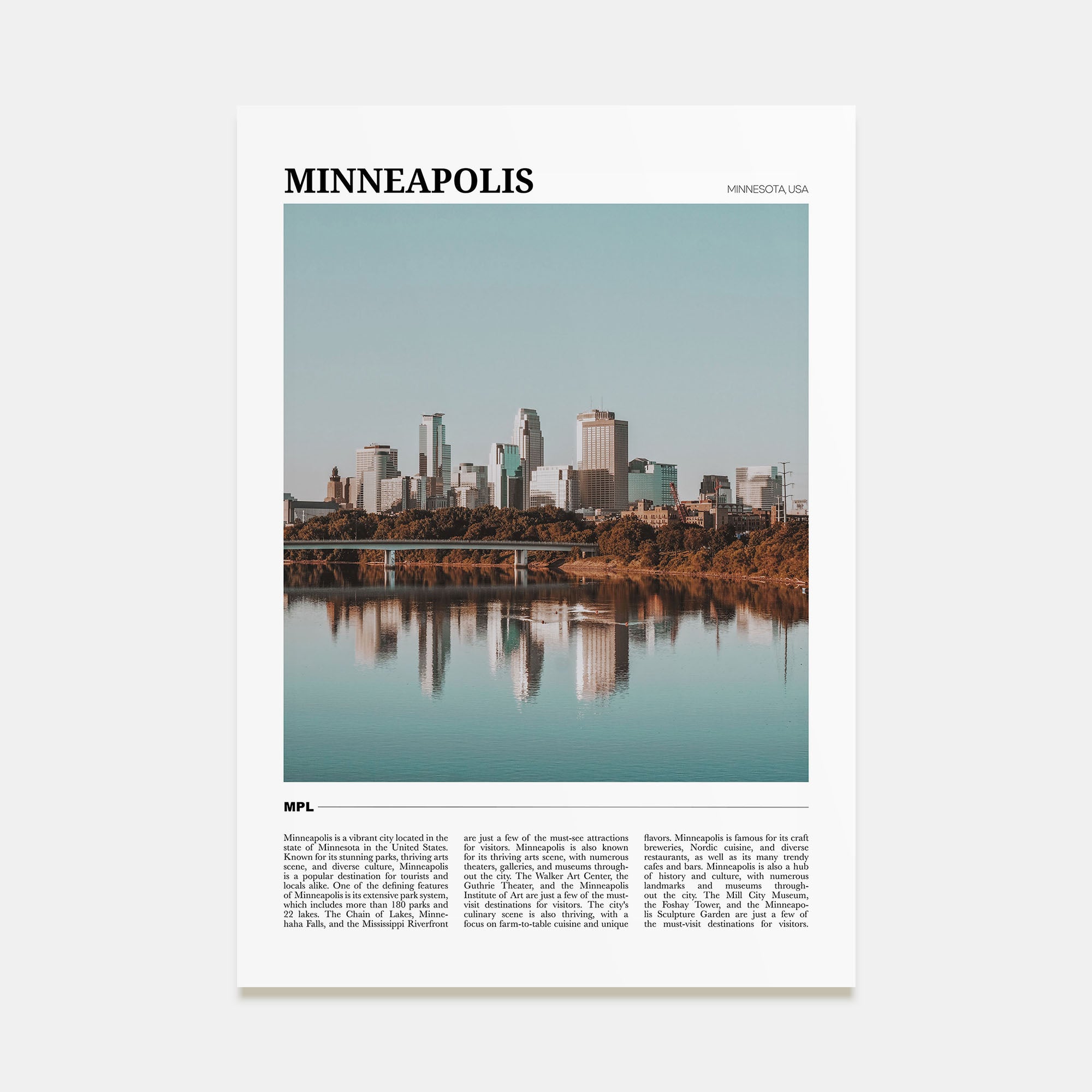 Minneapolis Travel Color No 3 Poster