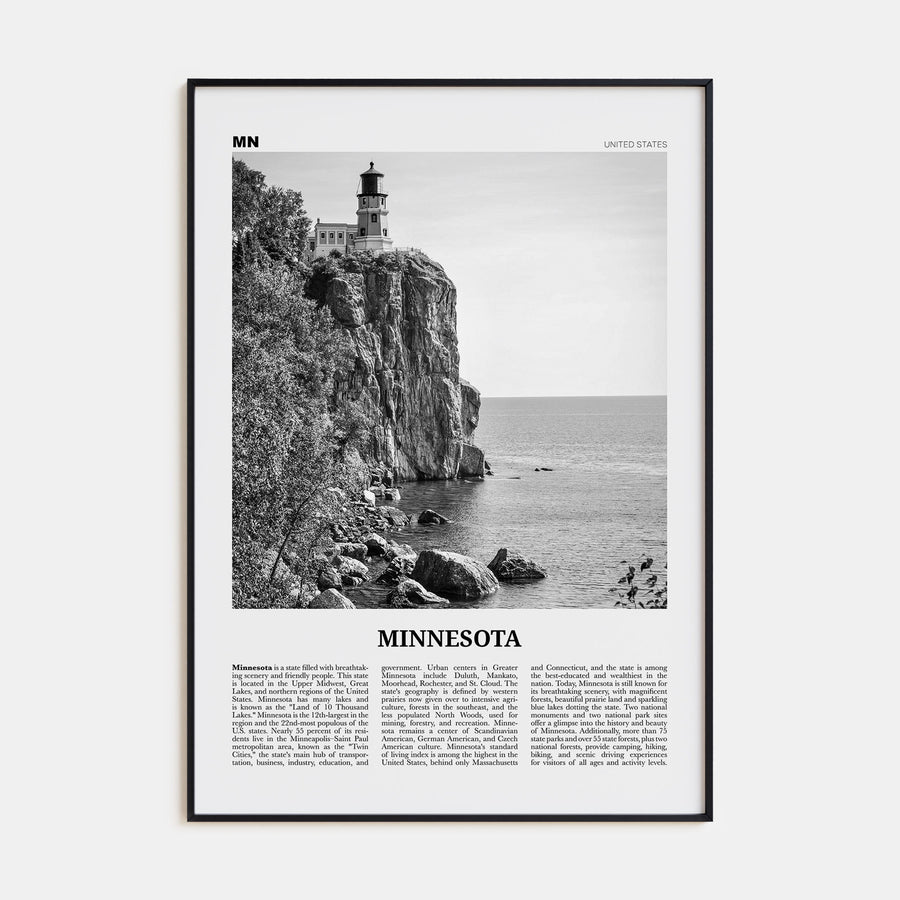 Minnesota Travel B&W No 1 Poster