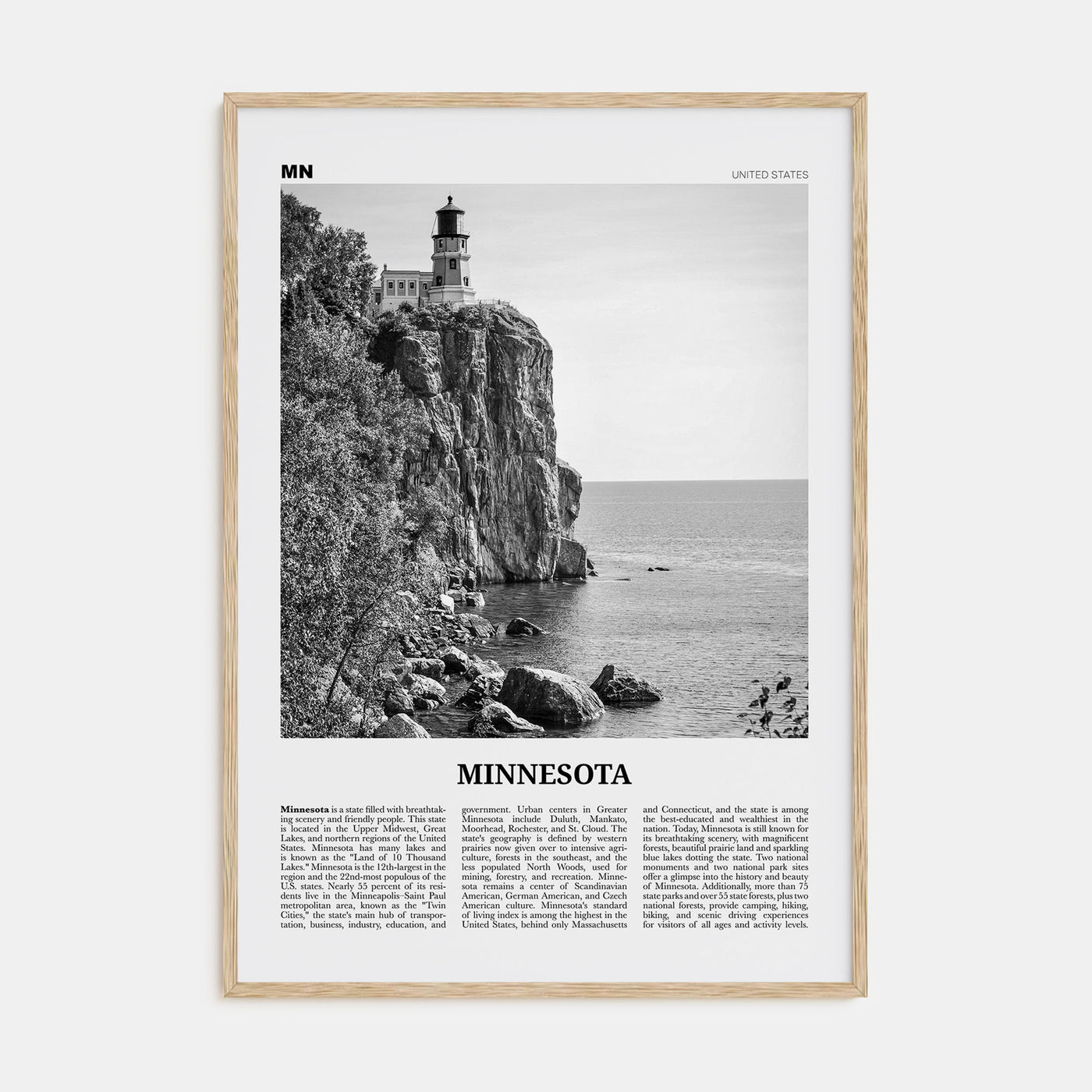Minnesota Travel B&W No 1 Poster