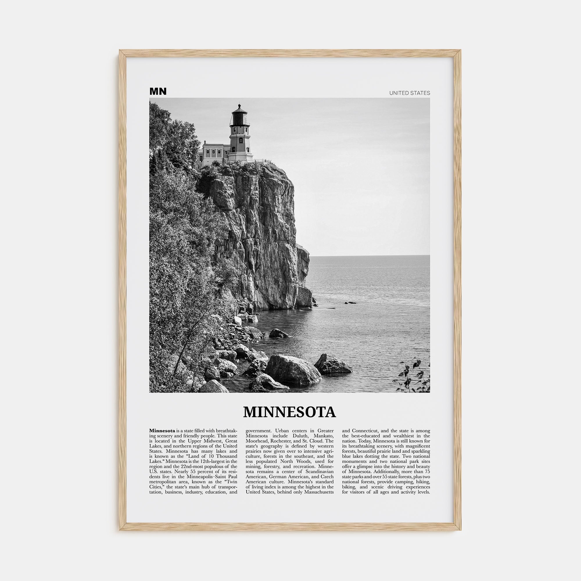 Minnesota Travel B&W No 1 Poster