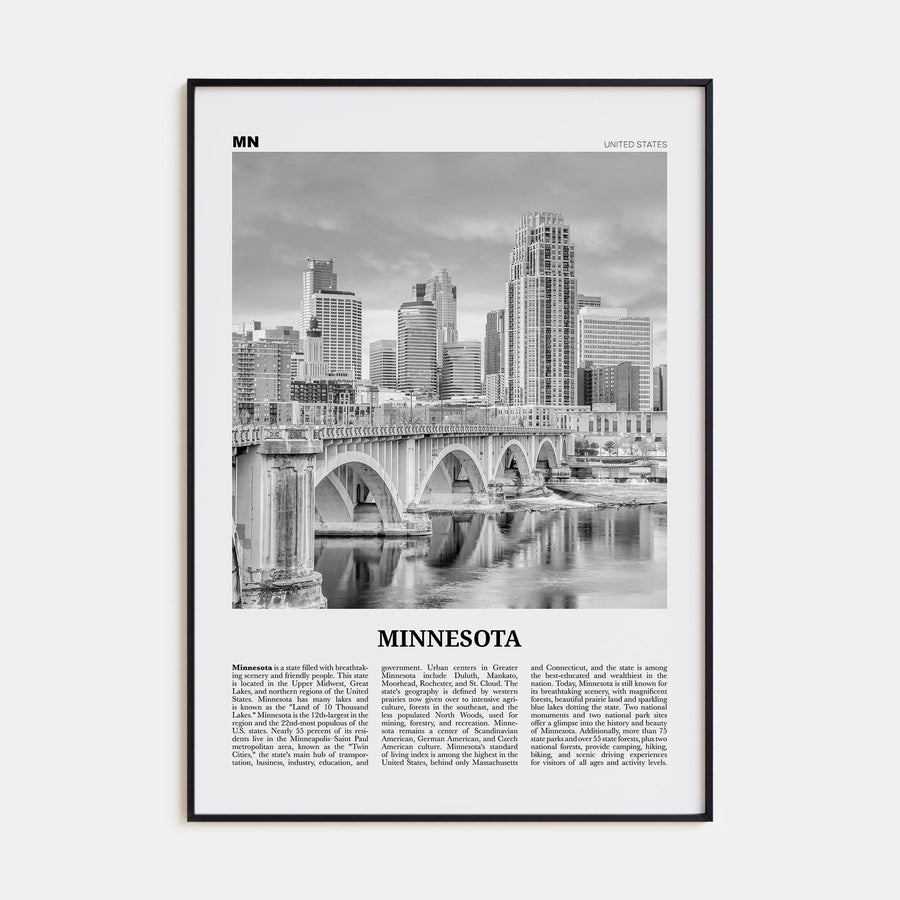 Minnesota Travel B&W No 2 Poster