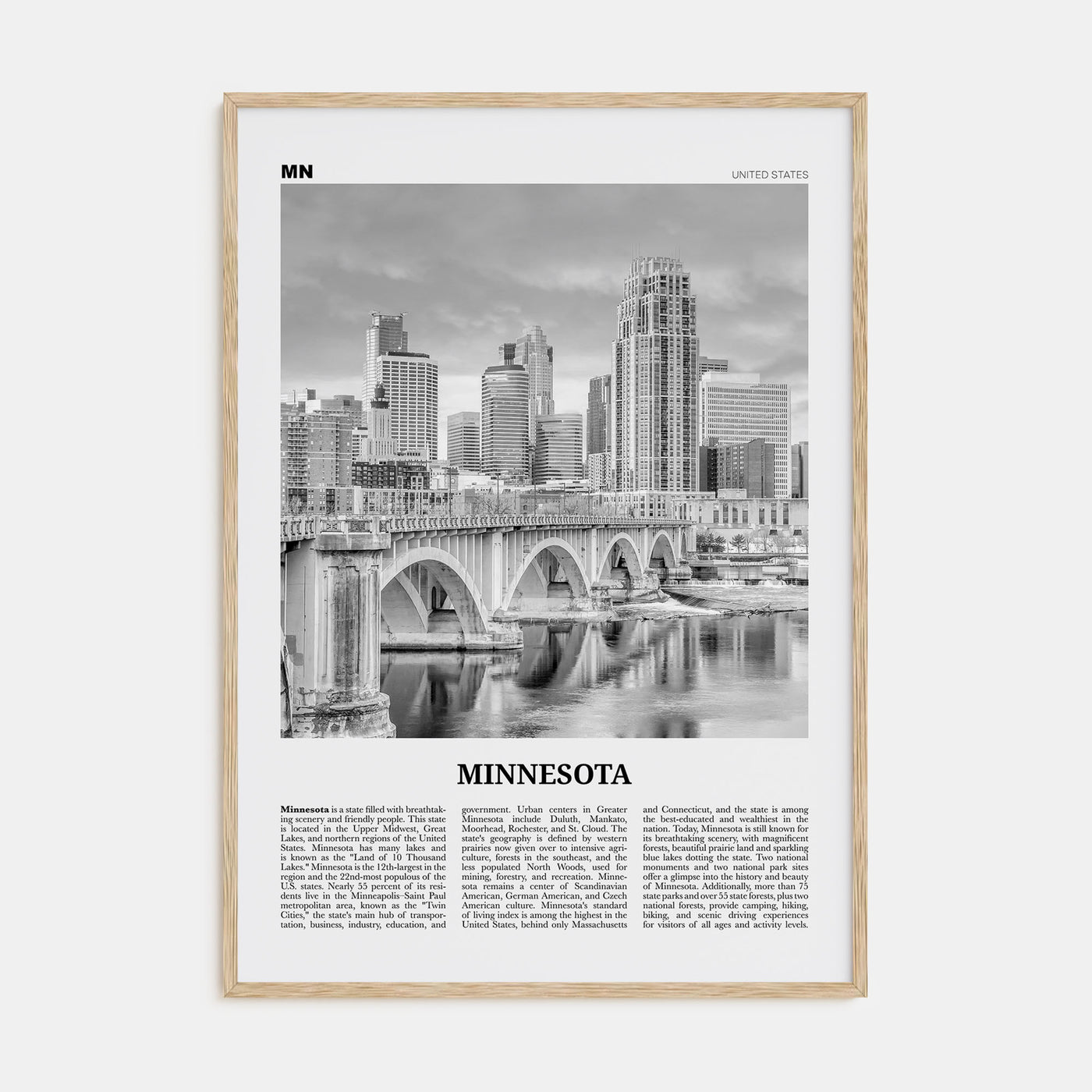 Minnesota Travel B&W No 2 Poster