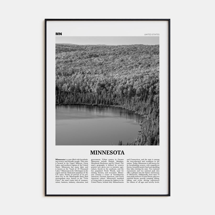 Minnesota Travel B&W No 3 Poster