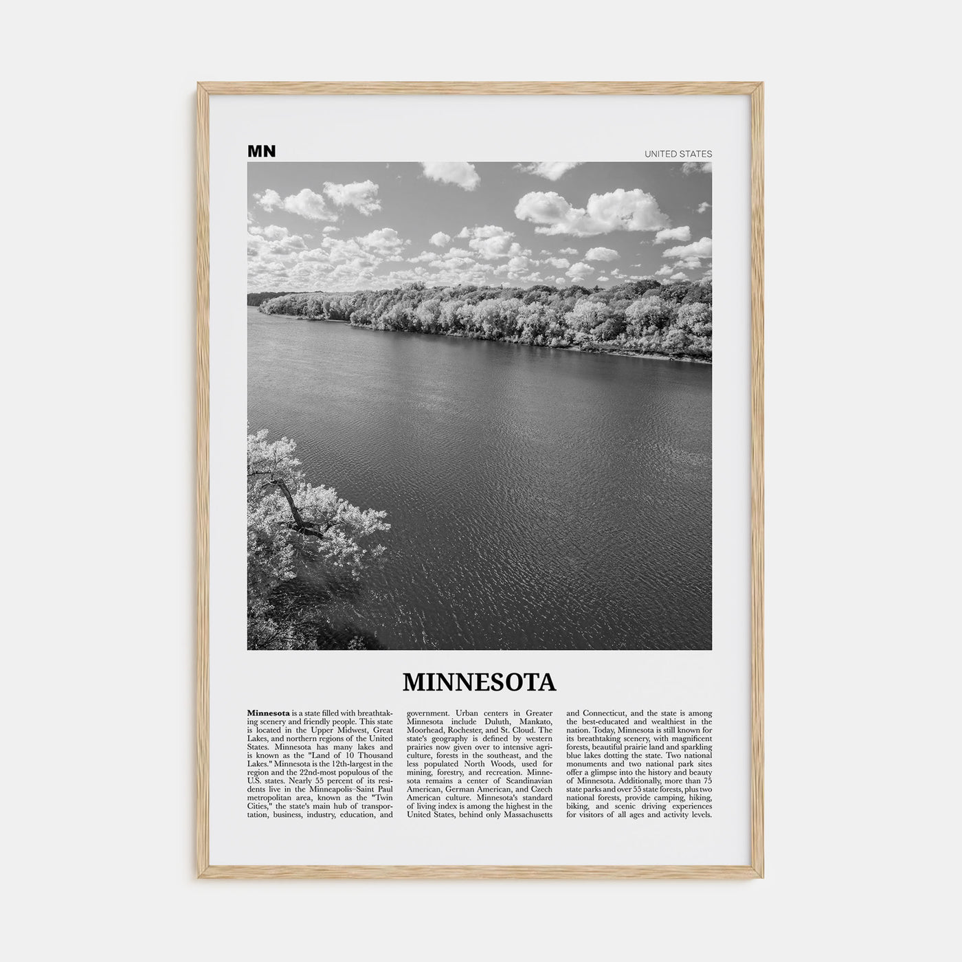 Minnesota Travel B&W No 4 Poster