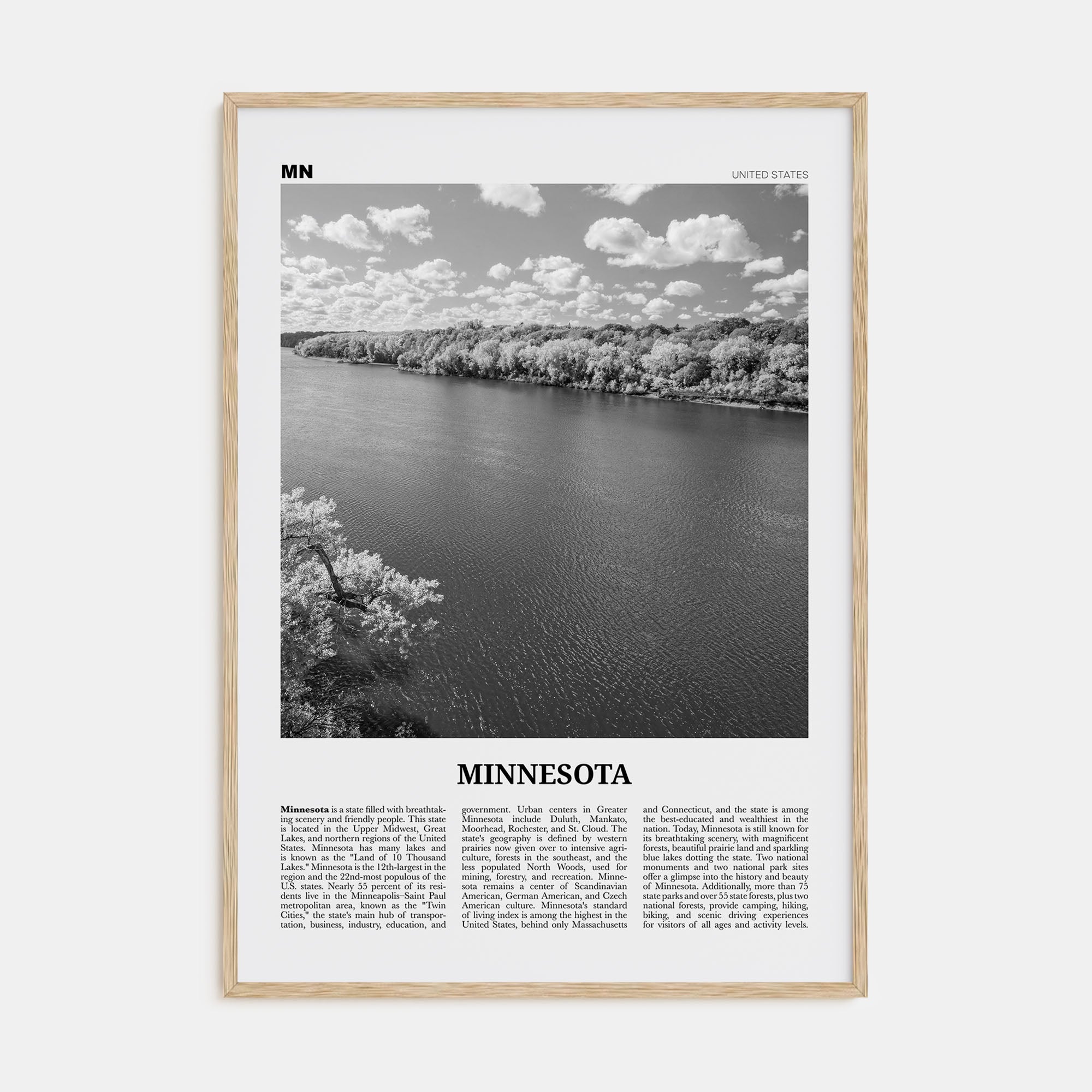 Minnesota Travel B&W No 4 Poster