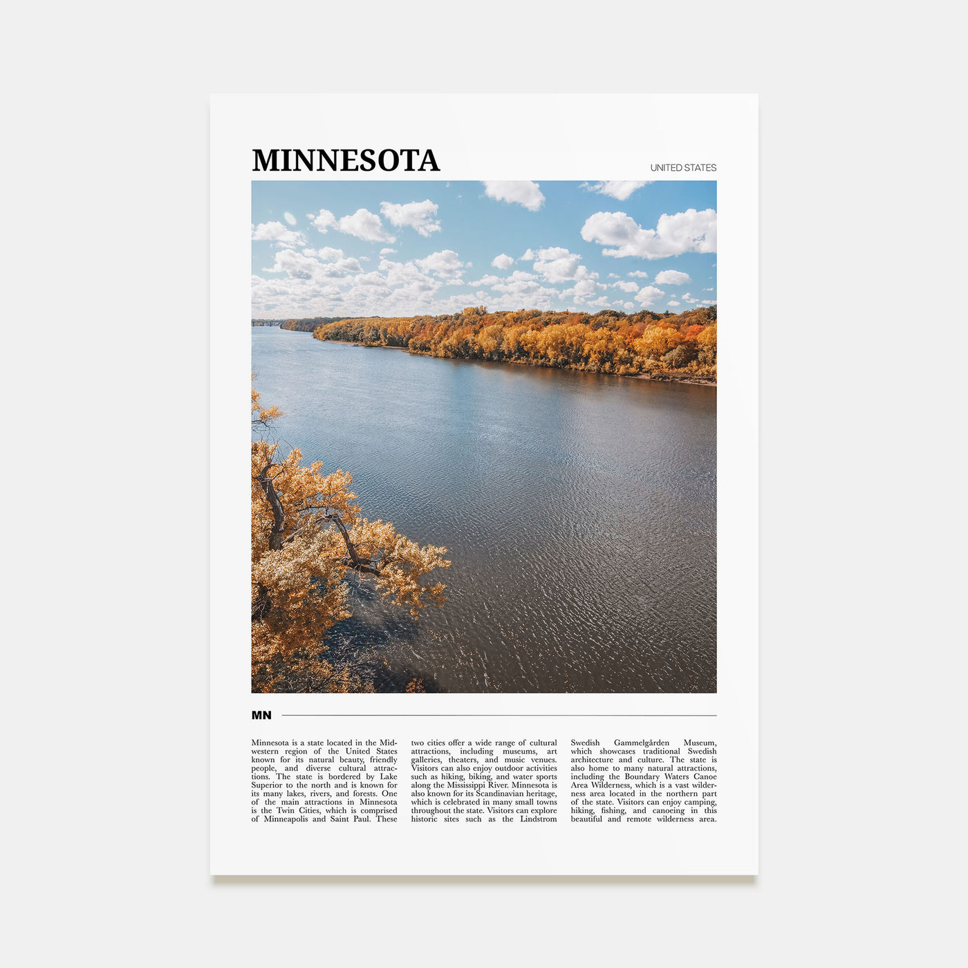 Minnesota Travel Color No 1 Poster