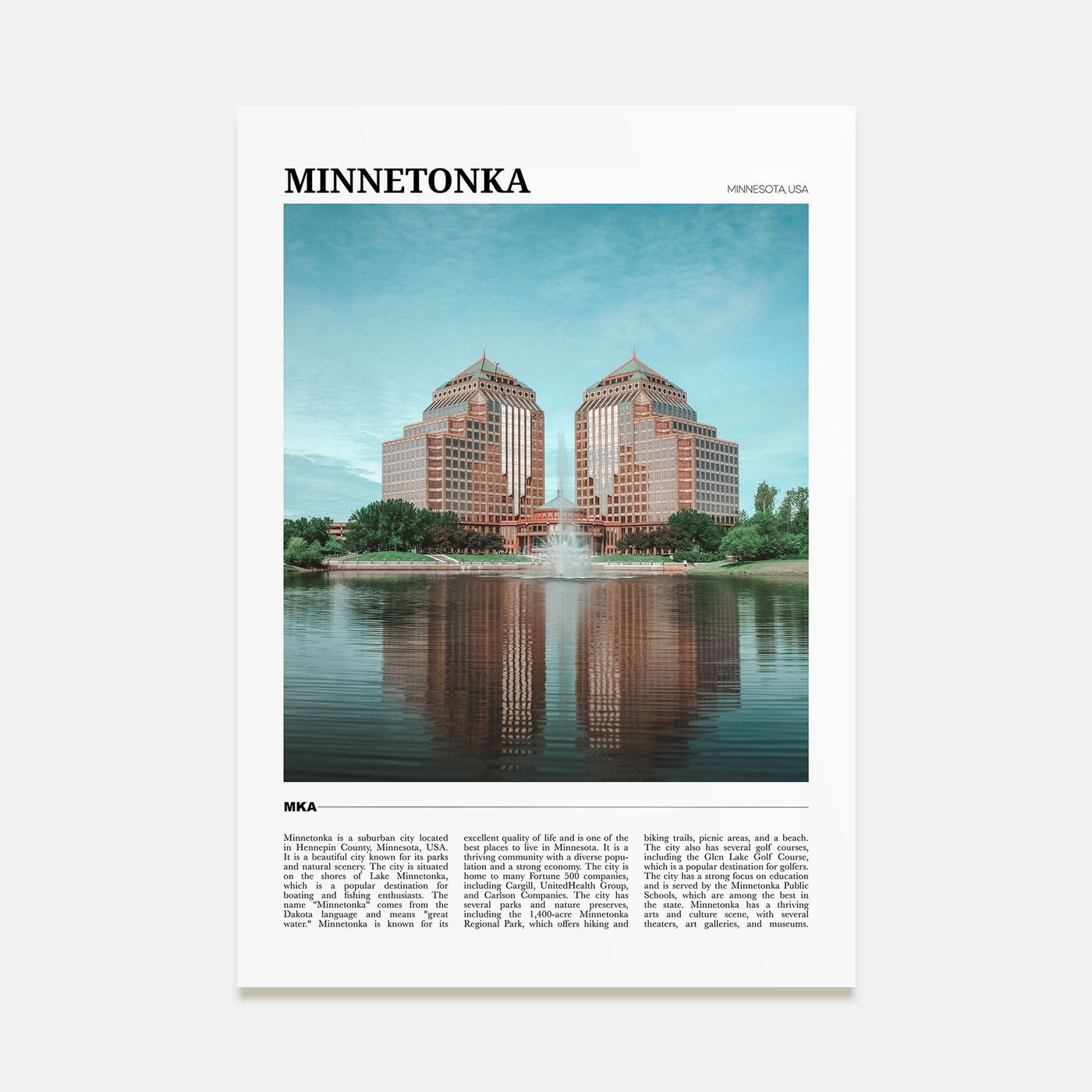 Minnetonka Travel Color Poster