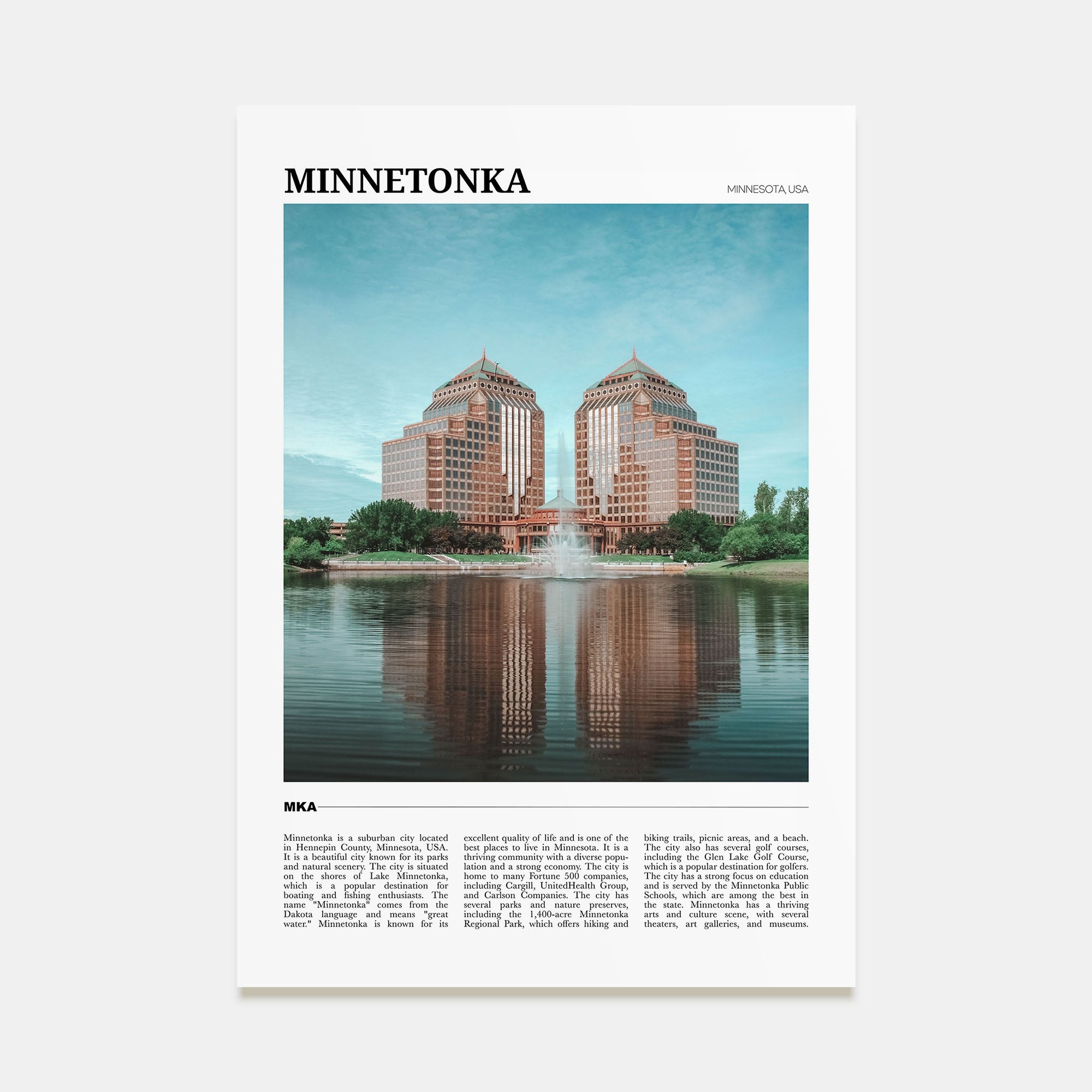 Minnetonka Travel Color Poster