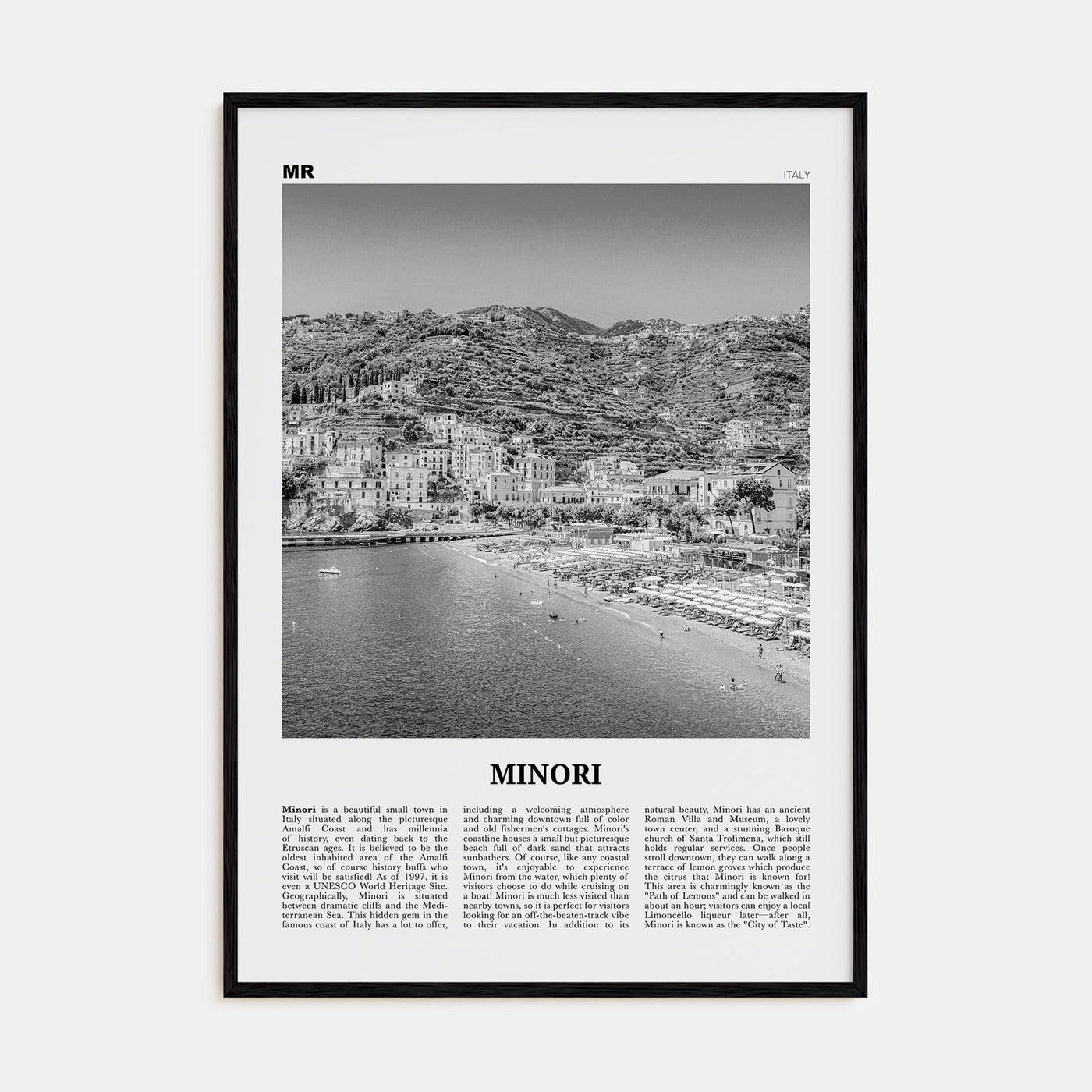 Minori Travel B&W Poster