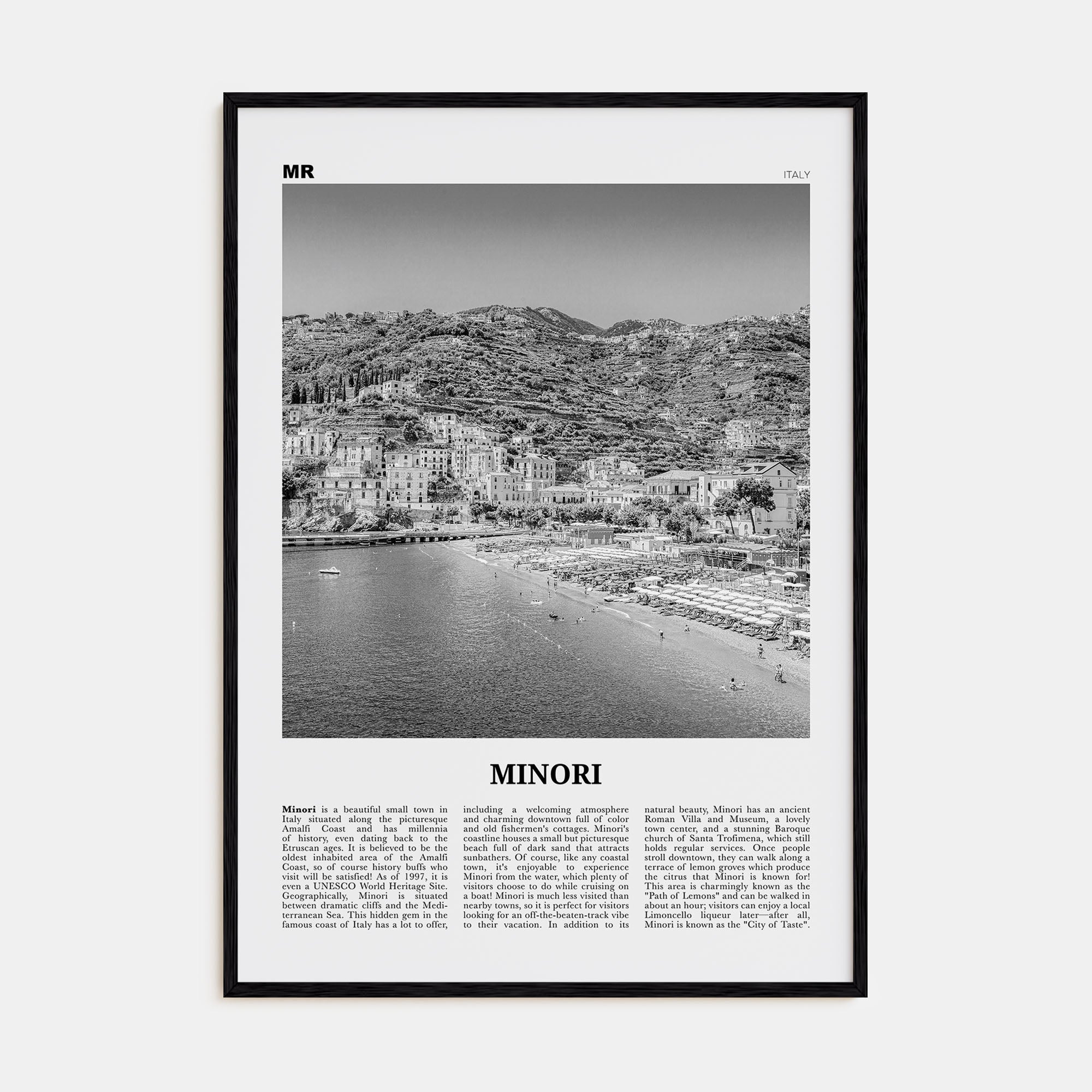 Minori Travel B&W Poster