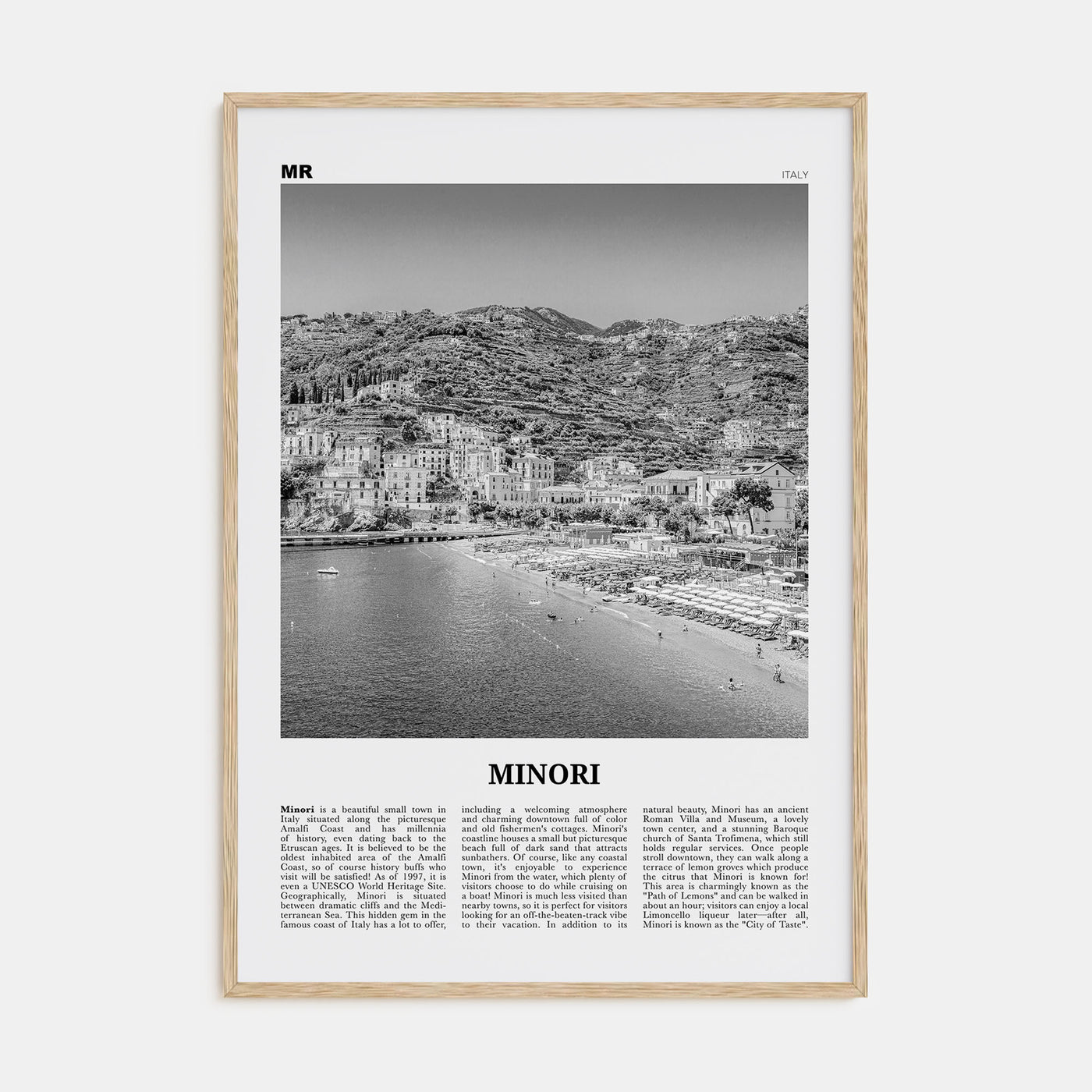 Minori Travel B&W Poster