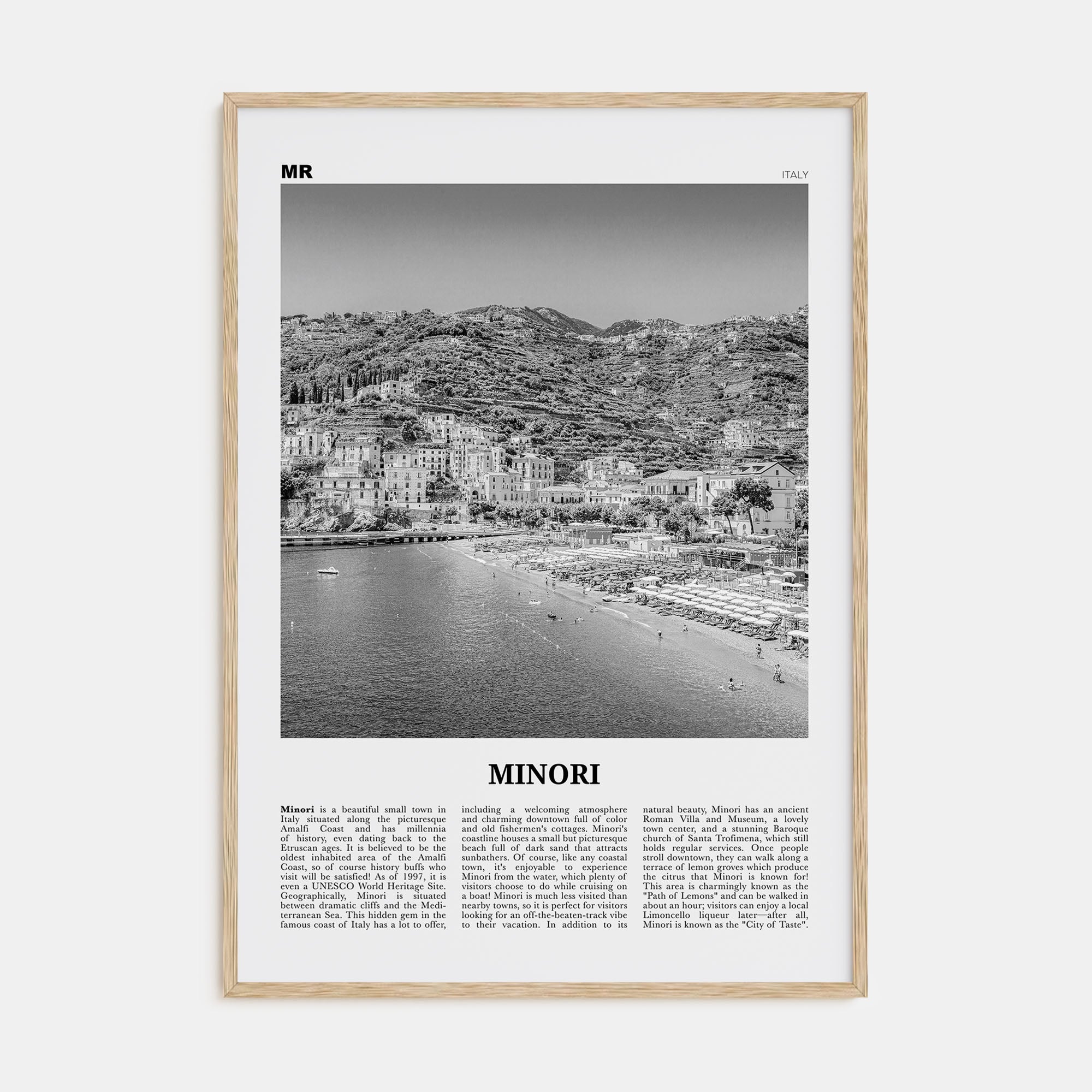 Minori Travel B&W Poster