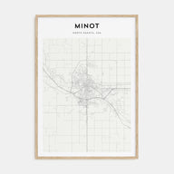 Minot Map Portrait Poster