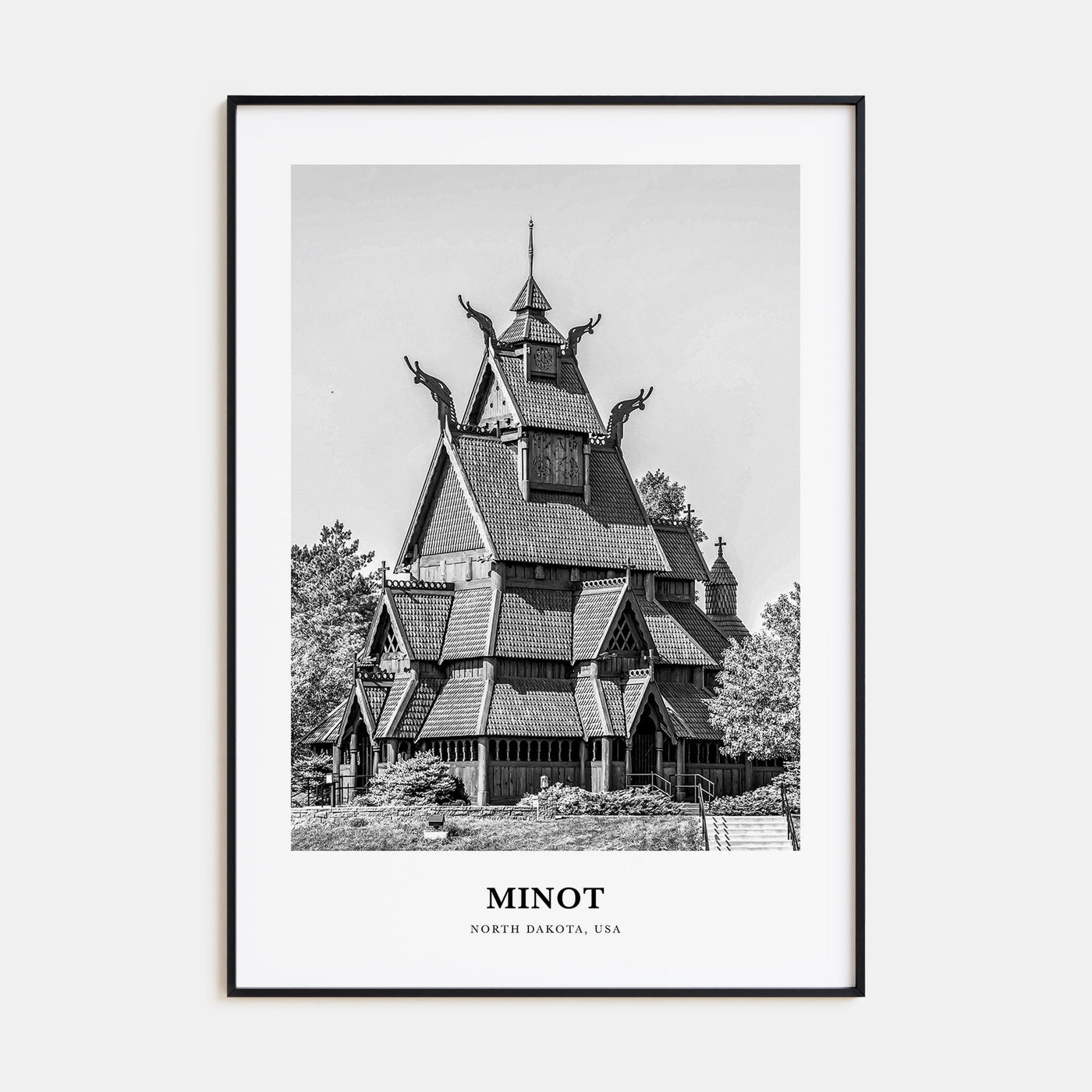 Minot Portrait B&W Poster