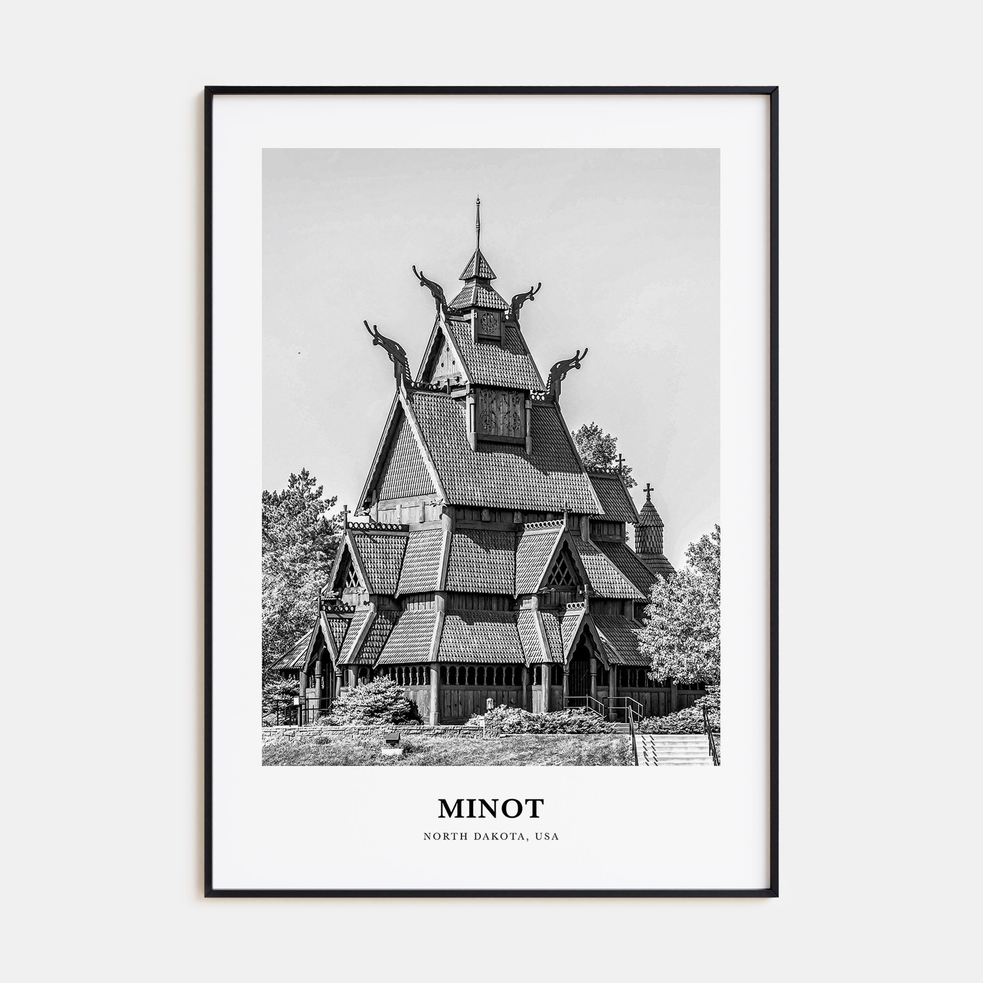 Minot Portrait B&W Poster