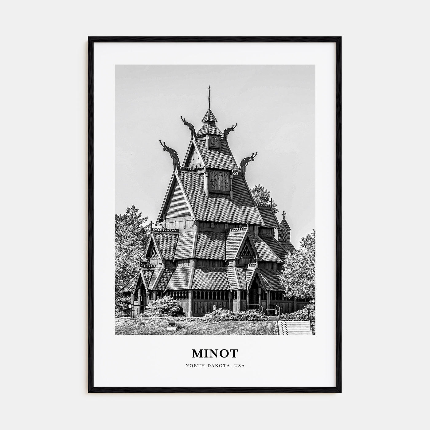 Minot Portrait B&W Poster