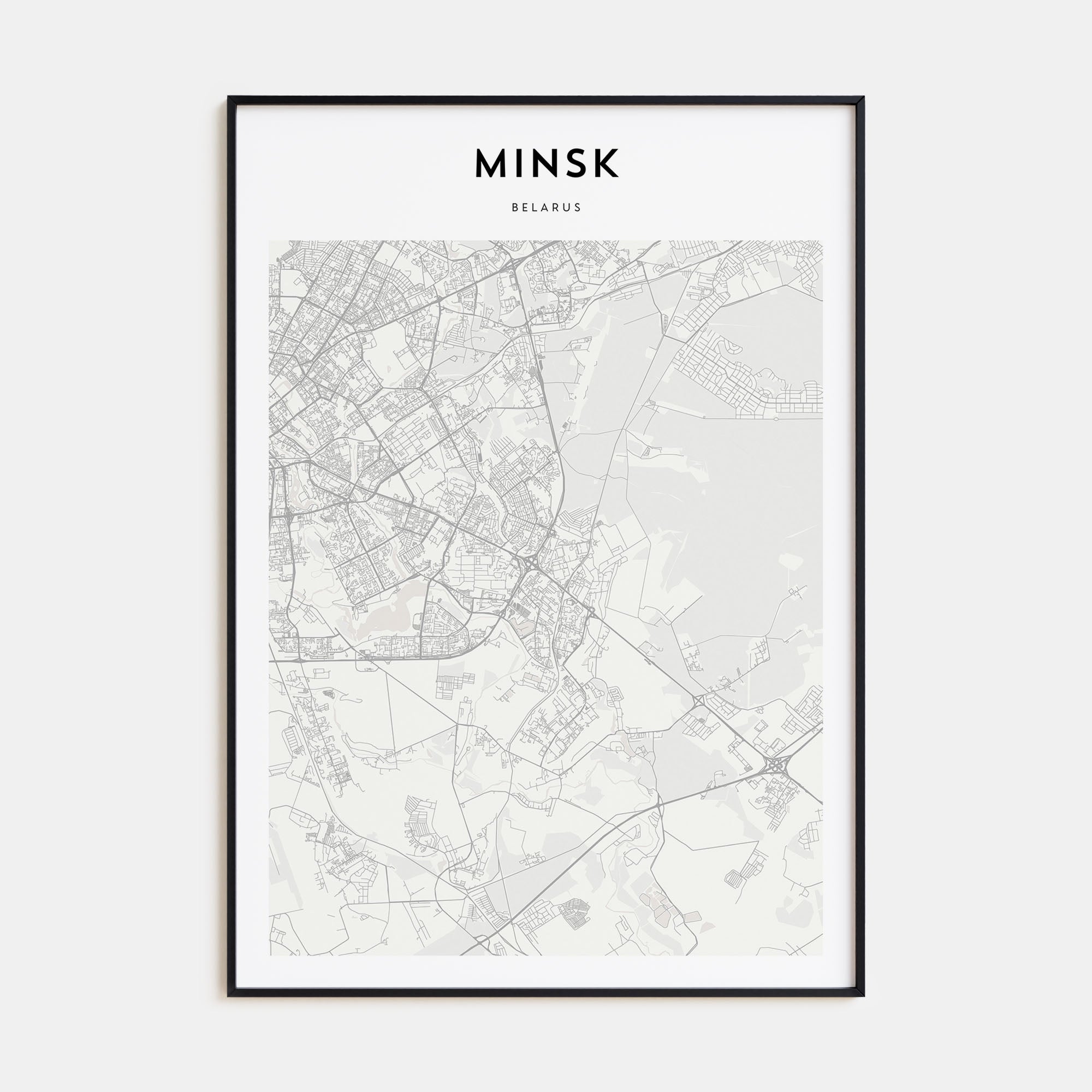 Minsk Map Portrait Poster