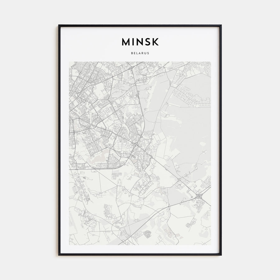 Minsk Map Portrait Poster
