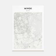 Minsk Map Portrait Poster