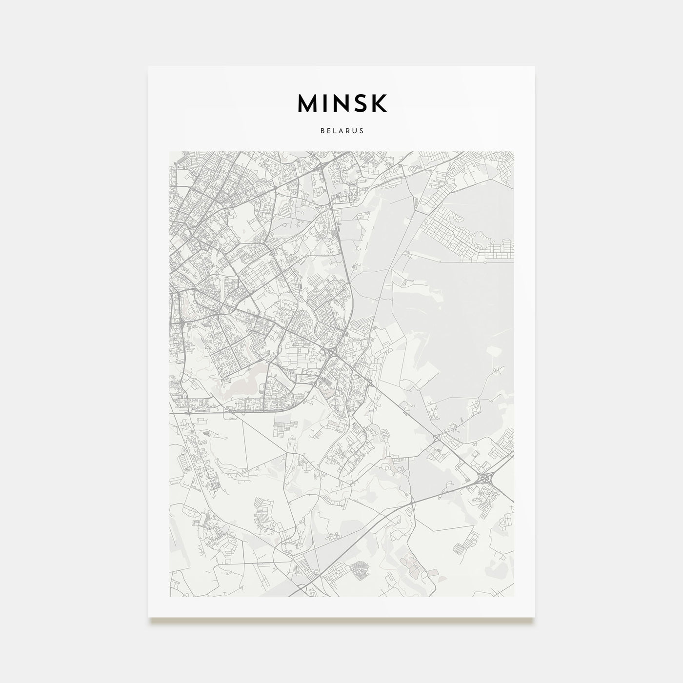 Minsk Map Portrait Poster