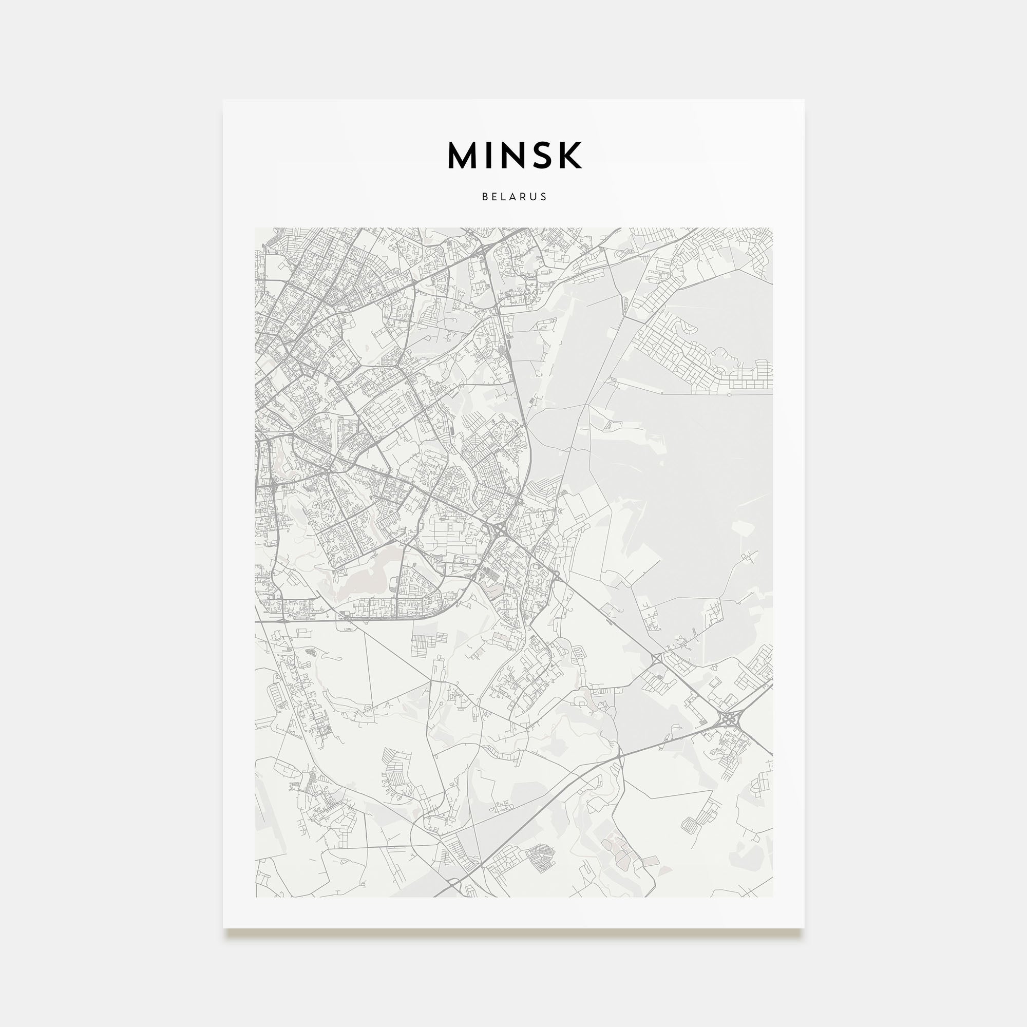 Minsk Map Portrait Poster