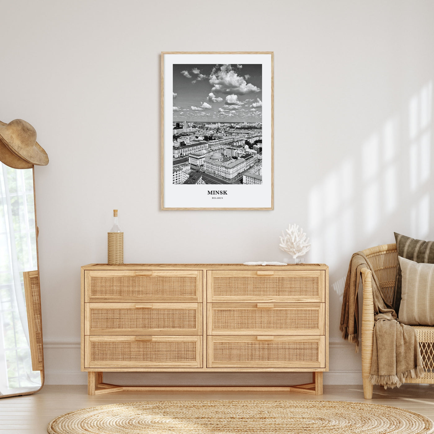 Minsk Portrait B&W Poster