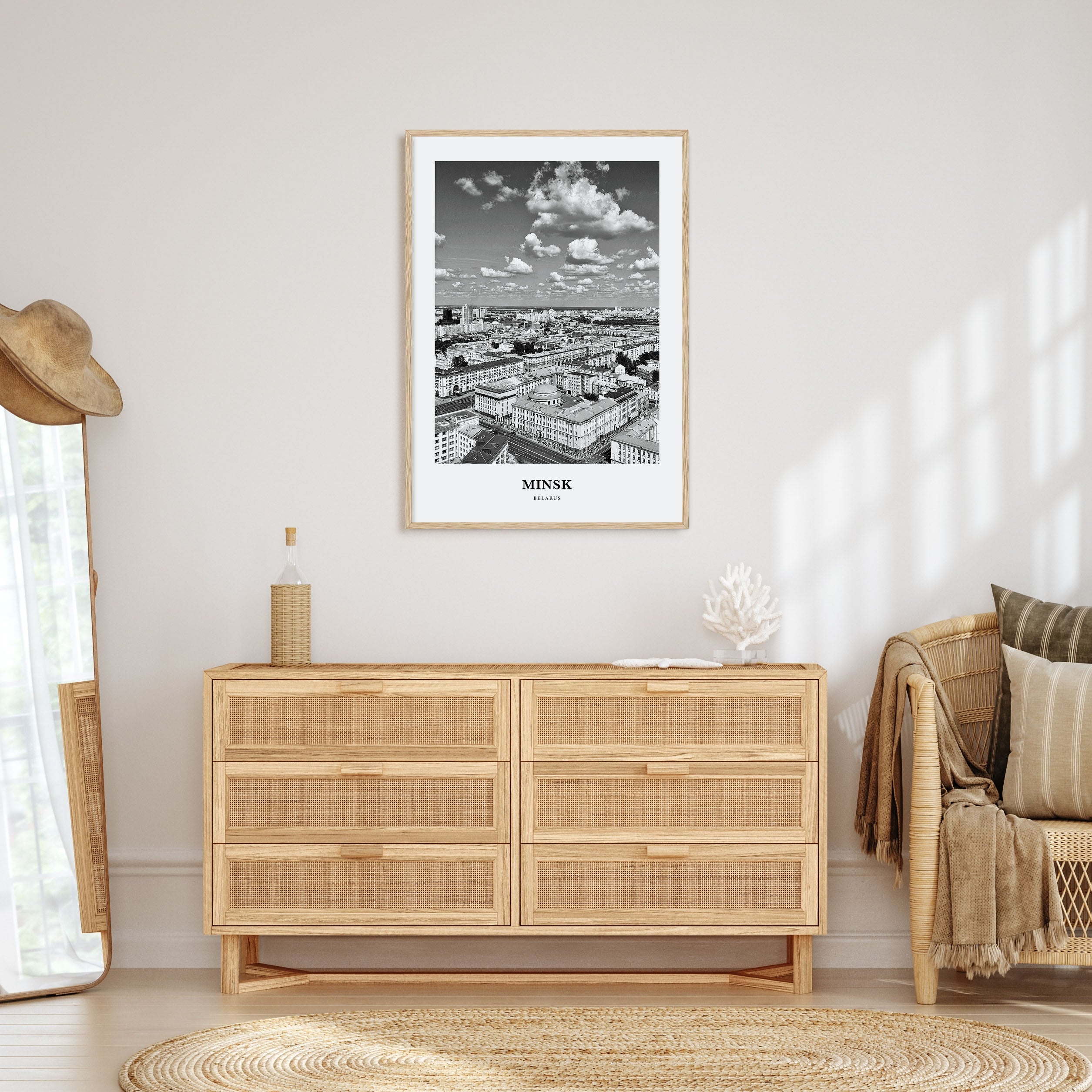 Minsk Portrait B&W Poster