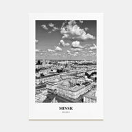 Minsk Portrait B&W Poster