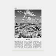 Minsk Travel B&W Poster
