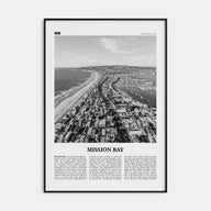 Mission Bay Travel B&W Poster