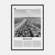 Mission Bay Travel B&W Poster