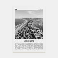 Mission Bay Travel B&W Poster