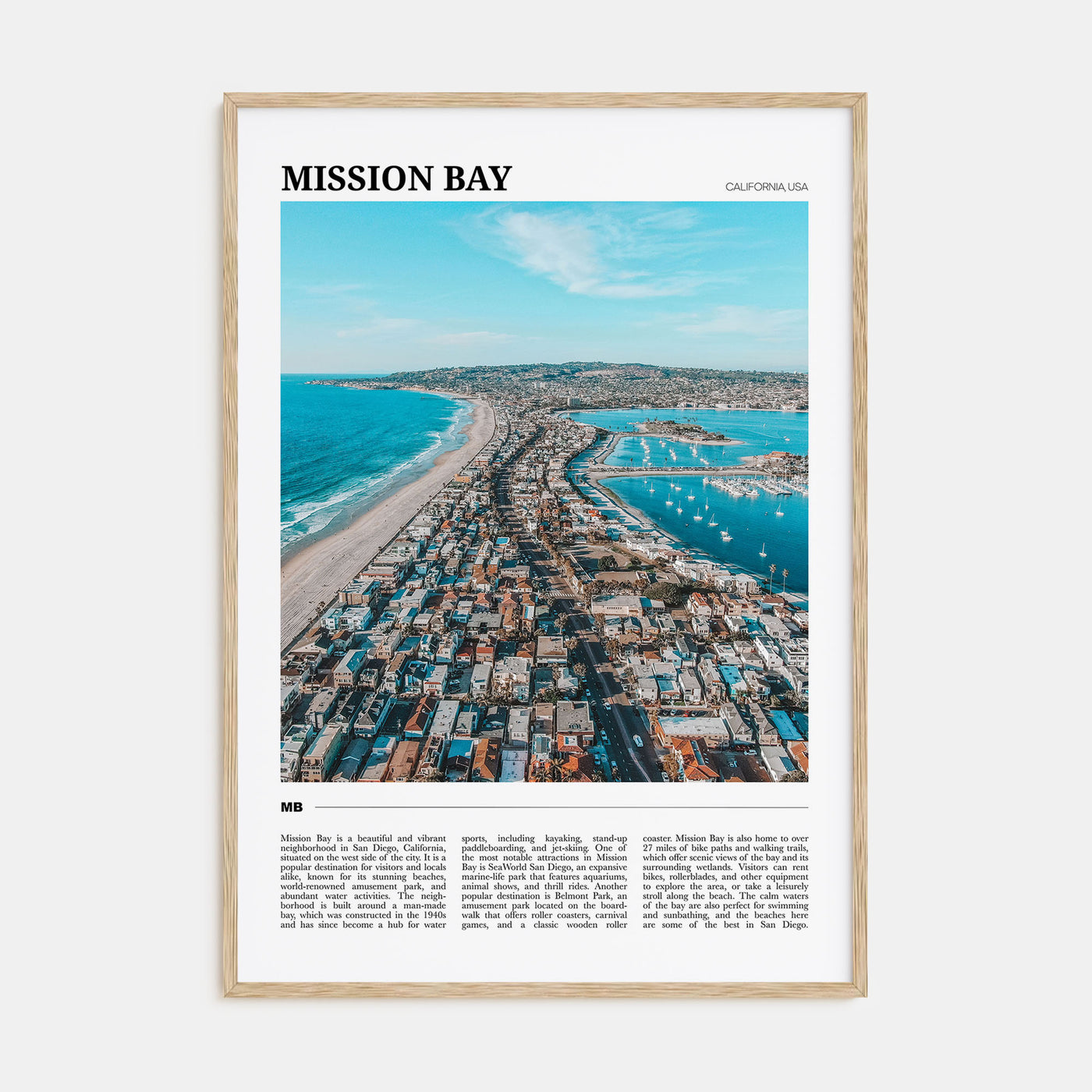 Mission Bay Travel Color Poster