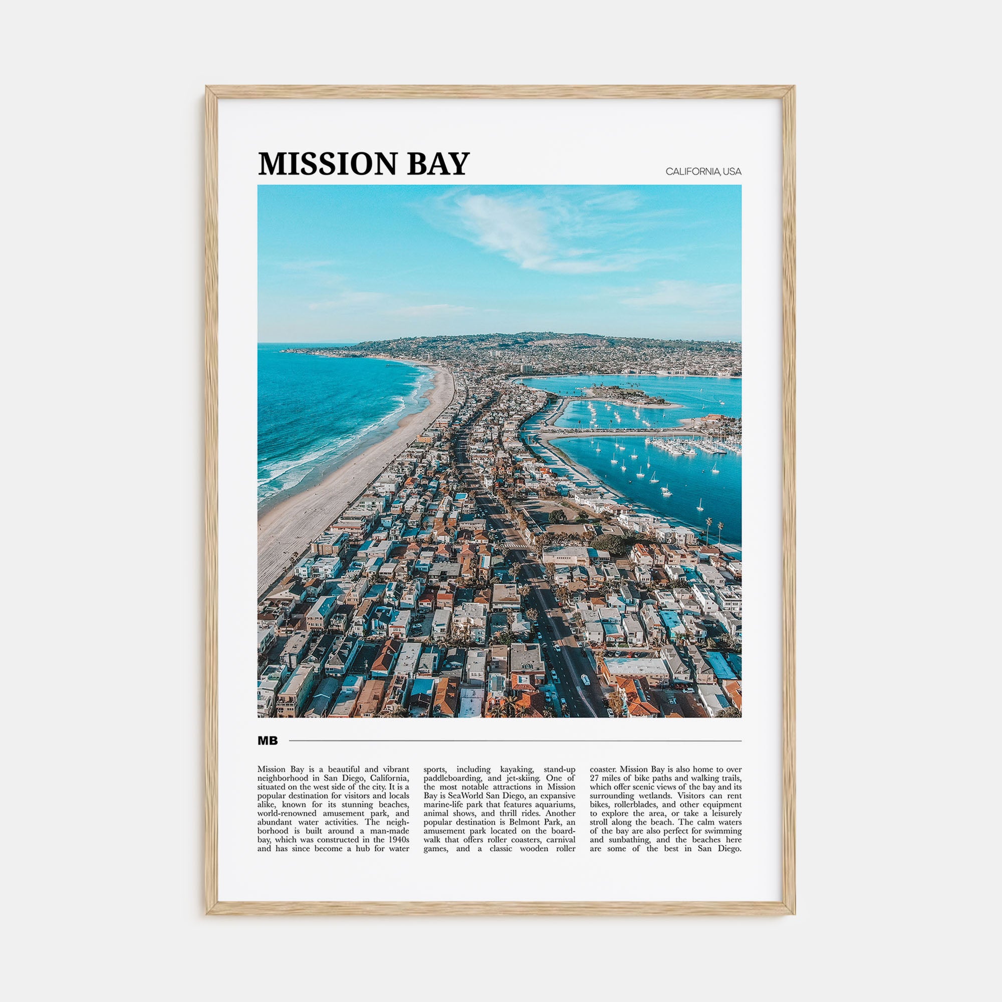 Mission Bay Travel Color Poster