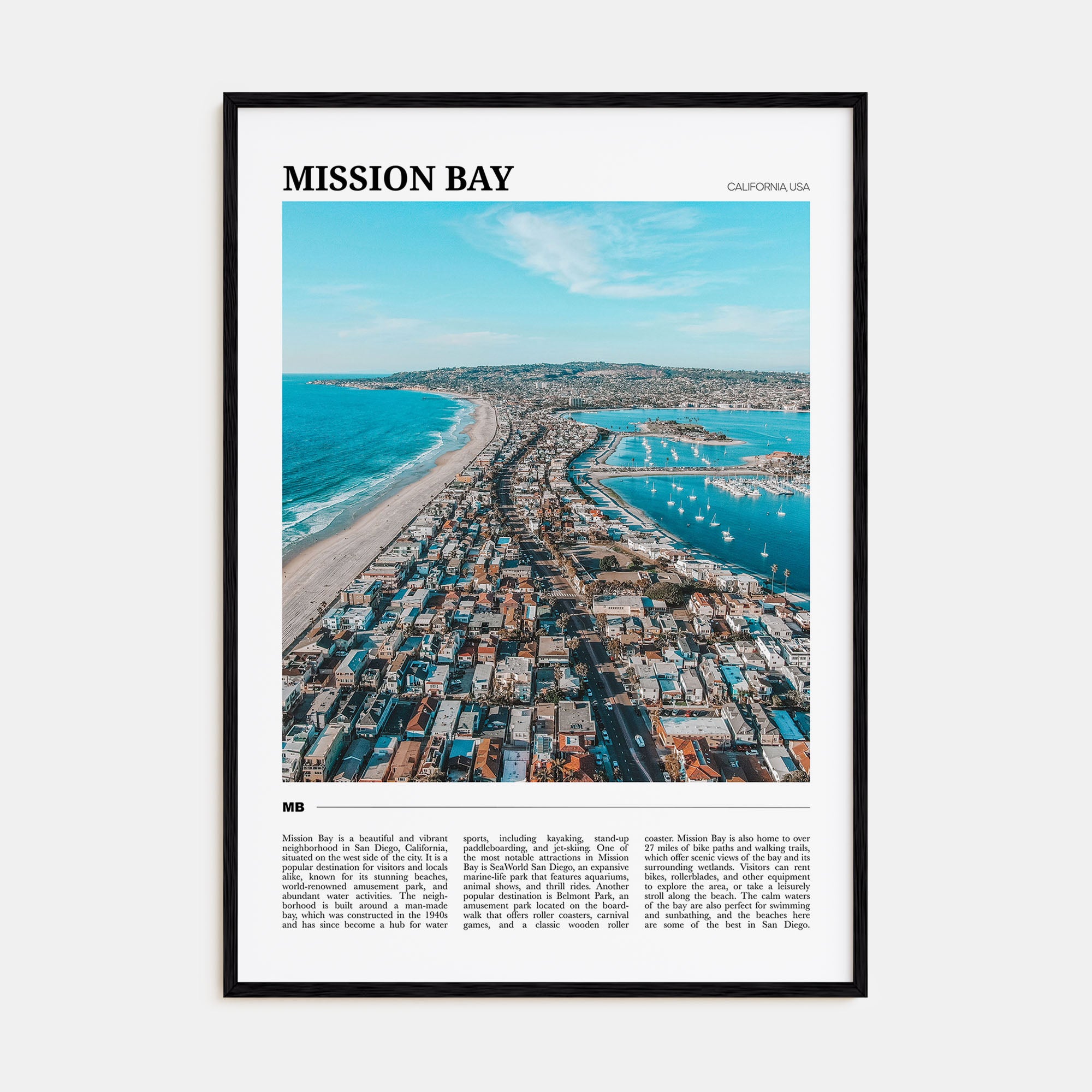 Mission Bay Travel Color Poster