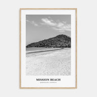 Mission Beach, Queensland Portrait B&W Poster