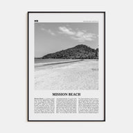Mission Beach, Queensland Travel B&W Poster