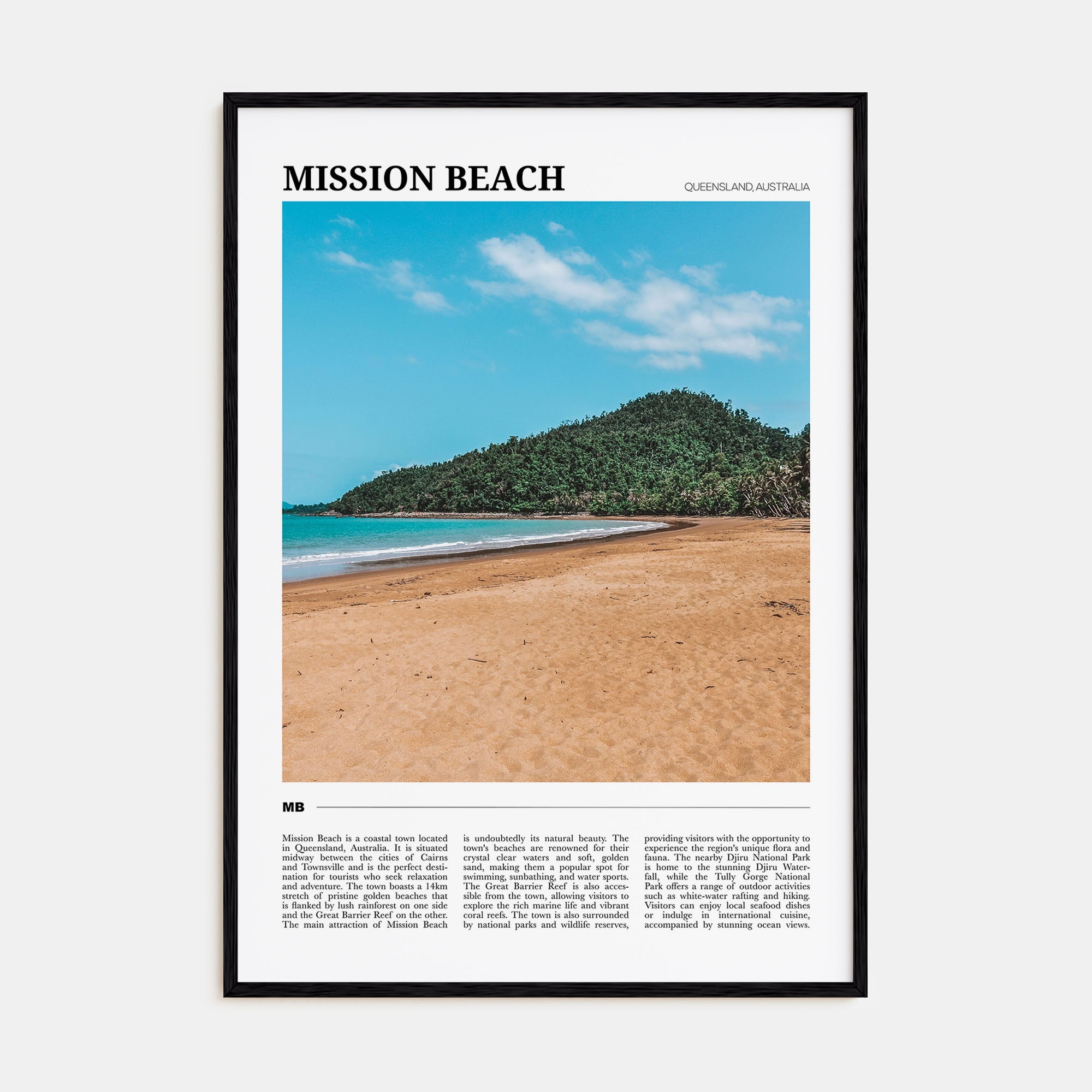 Mission Beach, Queensland Travel Color Poster