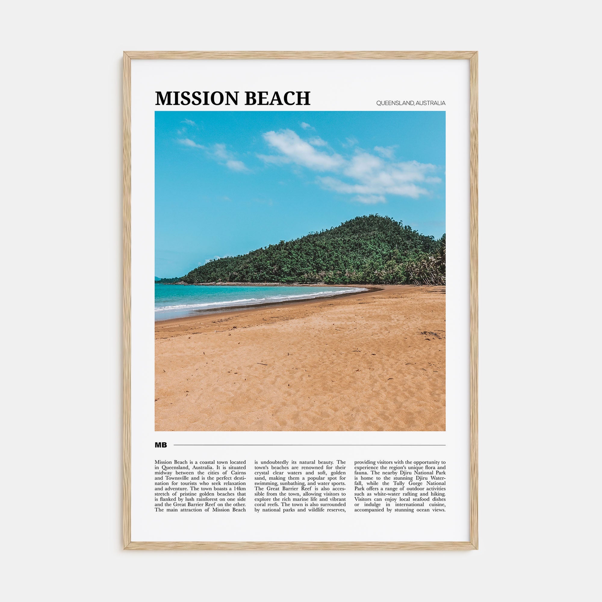 Mission Beach, Queensland Travel Color Poster