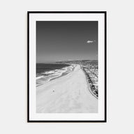 Mission Beach, San Diego Photo B&W Poster